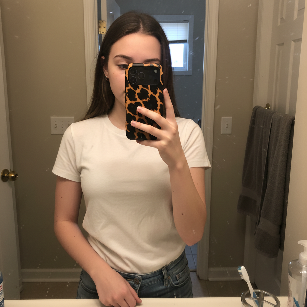 Mirror selfie - Leopard Print case