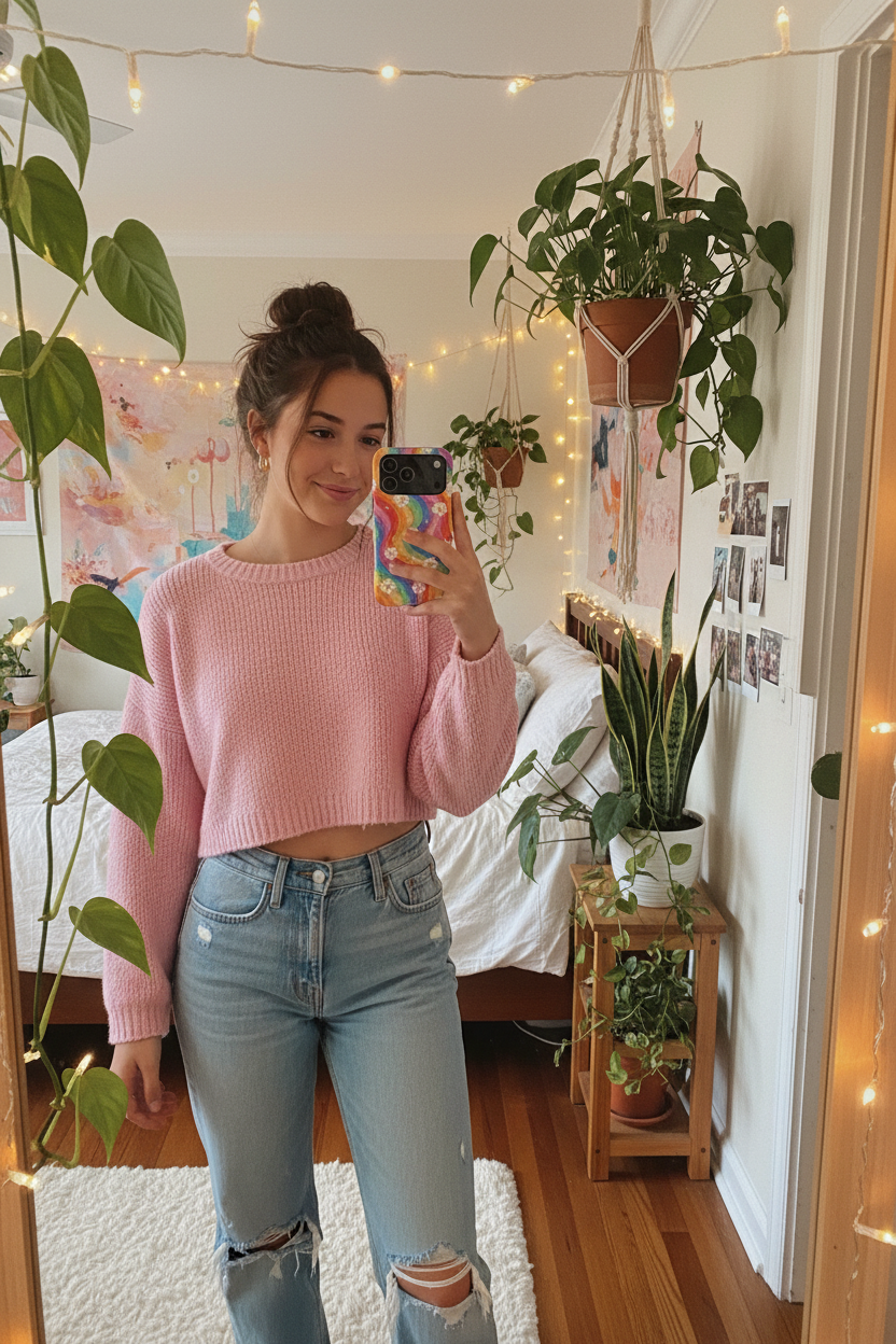 Mirror selfie lifestyle shot