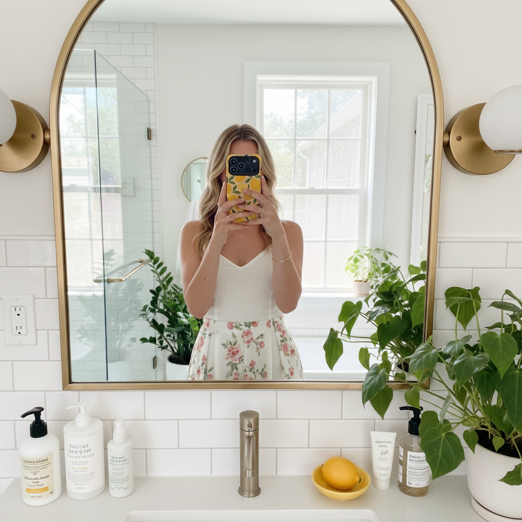 Mirror selfie summer outfit