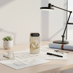 Modern office desk flatlay