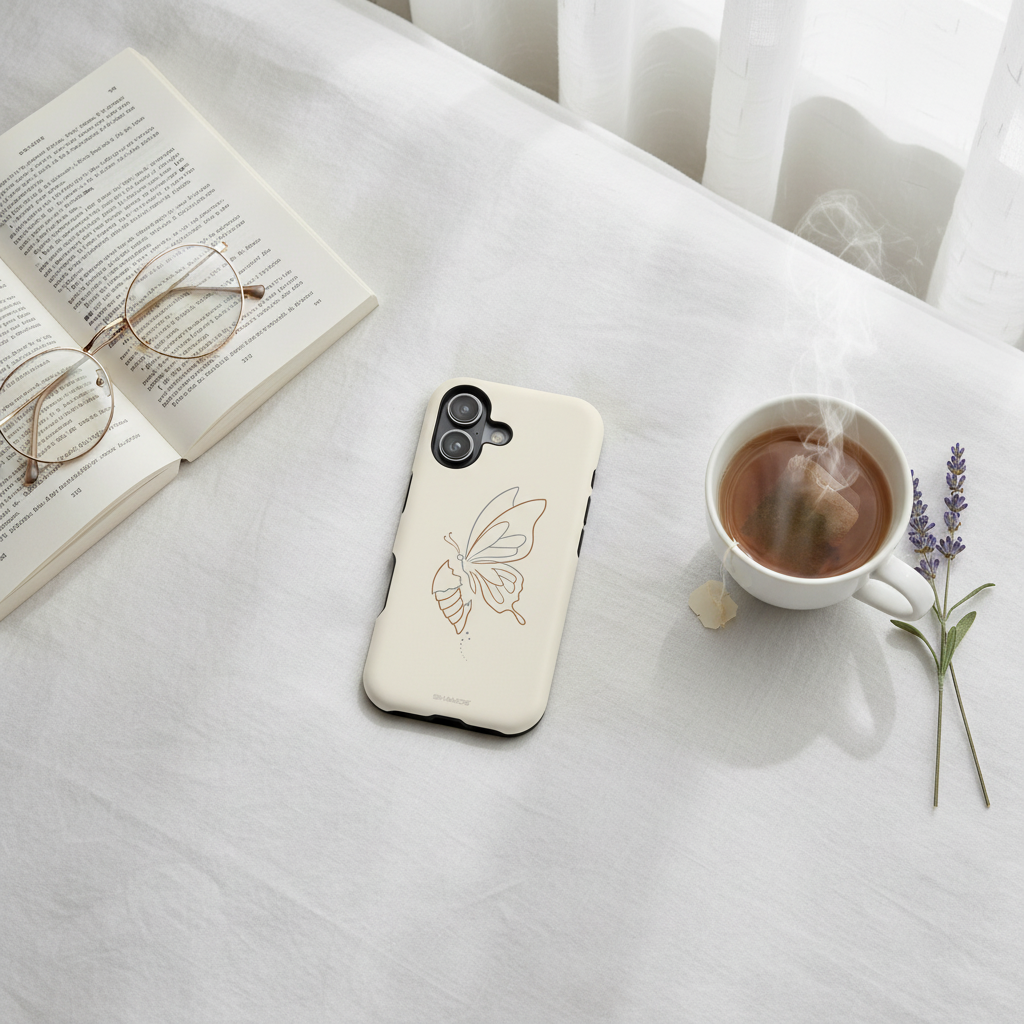 Morning bedside flatlay
