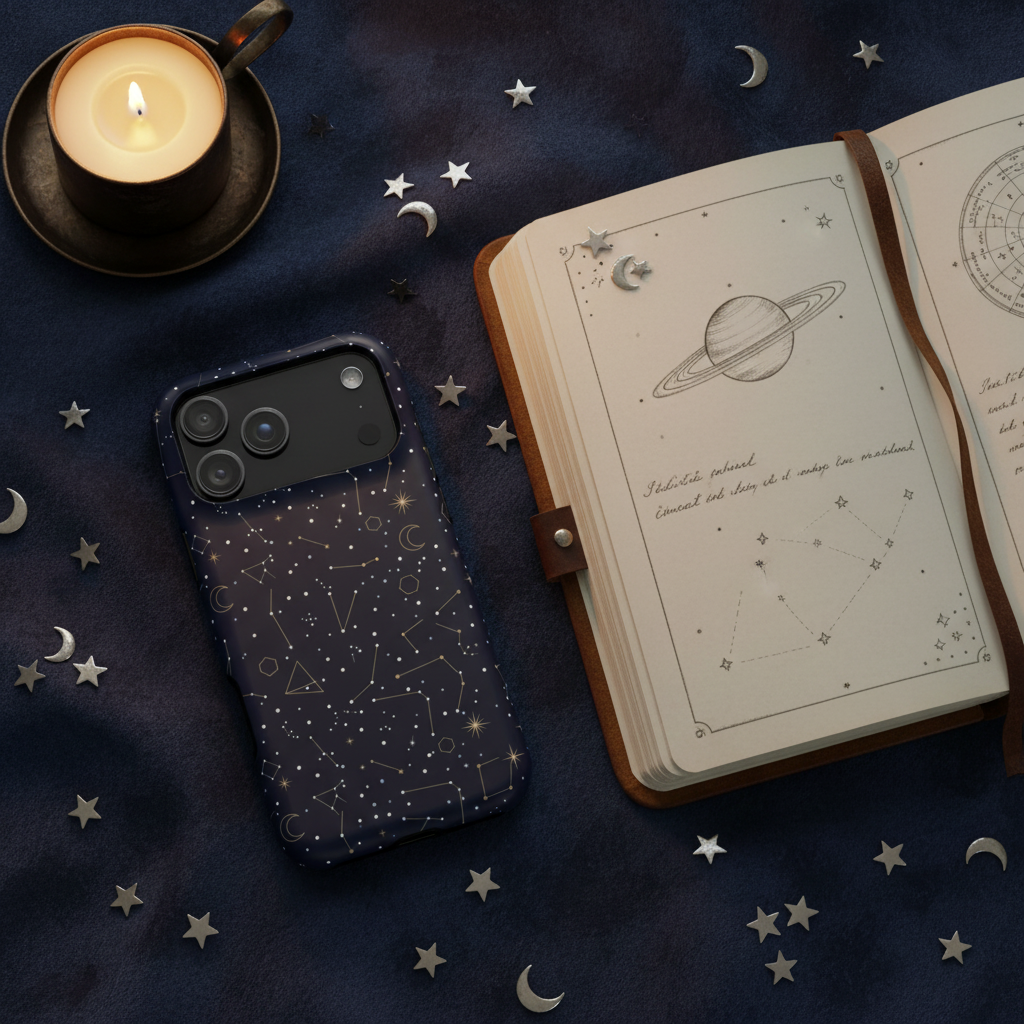 Night sky flat lay