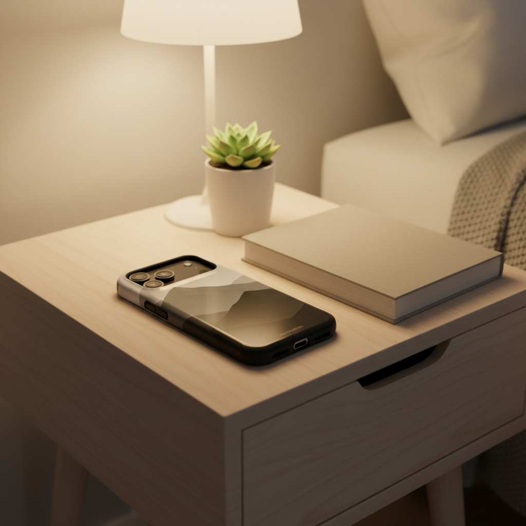 Nightstand bedroom scene