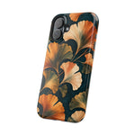Nocturne Ginkgo MagSafe phone case, angled rear view #iphone-16