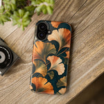 Nocturne Ginkgo MagSafe phone case, case on wooden tabletop #iphone-17