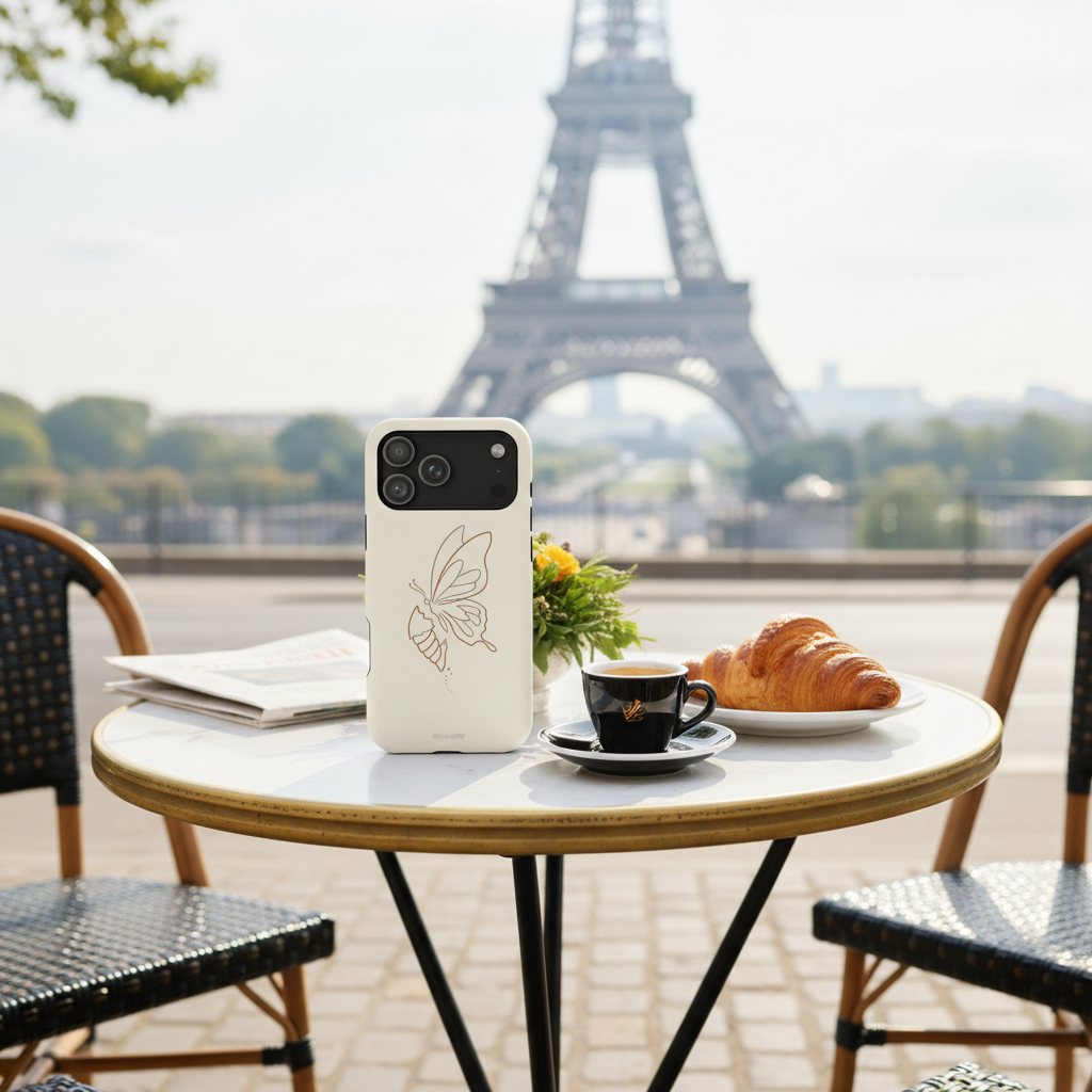 Parisian café lifestyle shot