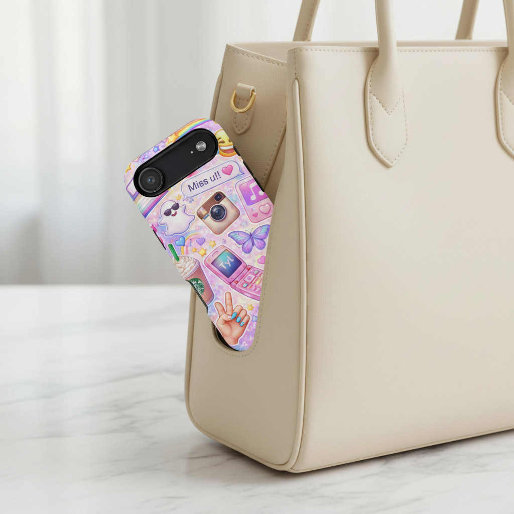 Phone in tote pocket