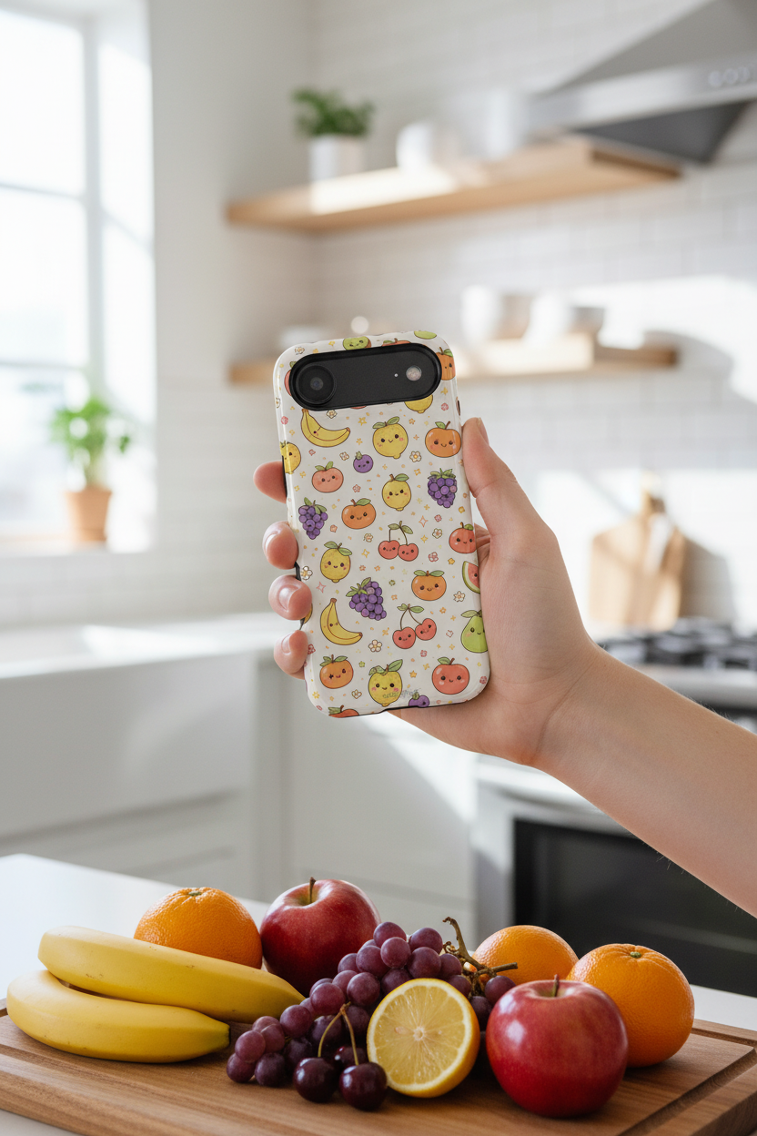 Photographing fresh fruit