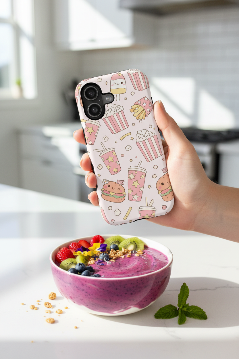 Photographing smoothie bowl