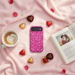 Pink hearts phone case bedroom