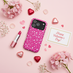Pink hearts phone case Valentine's