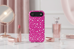 Pink hearts phone case vanity