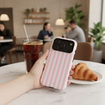 Pink Stripe Case Cafe - Exact Match