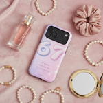Pink velvet accessories flatlay
