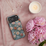 Pink velvet with flowers