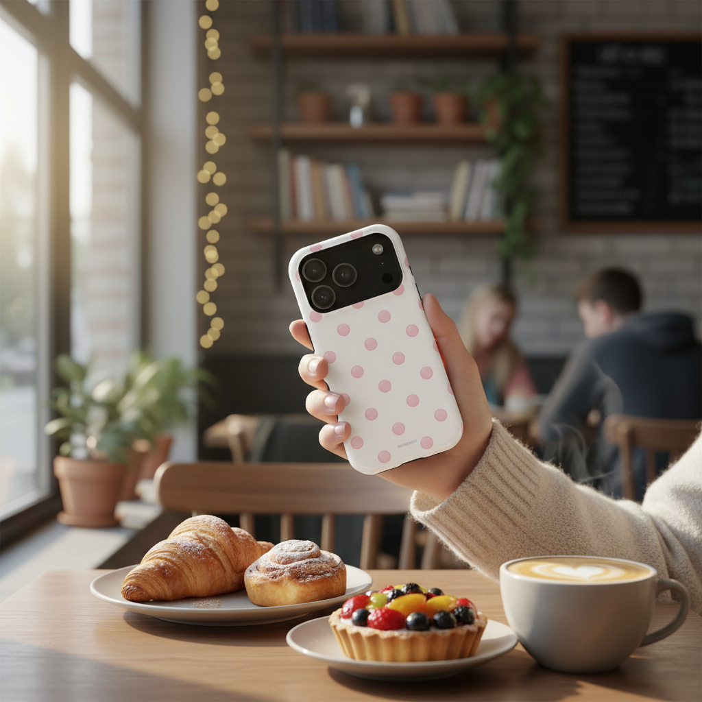 Polka dot case cafe