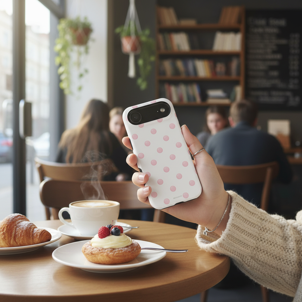 Polka dot case cafe