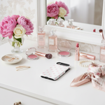 Polka dot case vanity