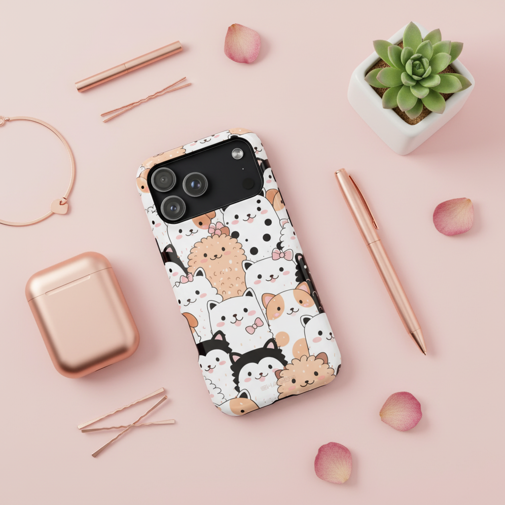 Rose gold accessories flatlay