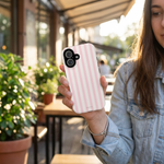 Pink Stripe Impact-Resistant Phone Case | MagSafe