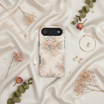 Silk flatlay with jewelry