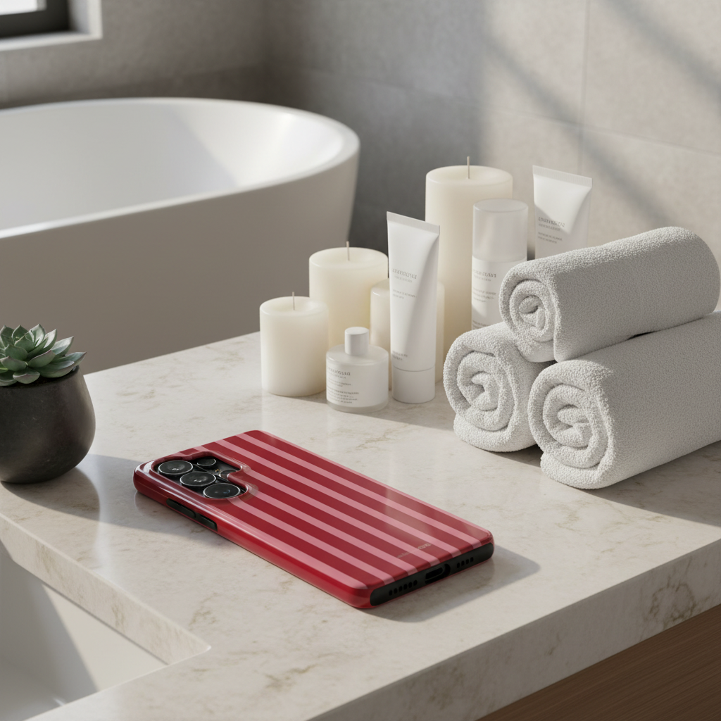 Spa bathroom counter