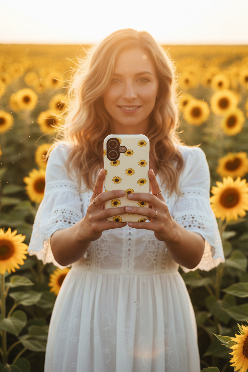 Sunflower field moment