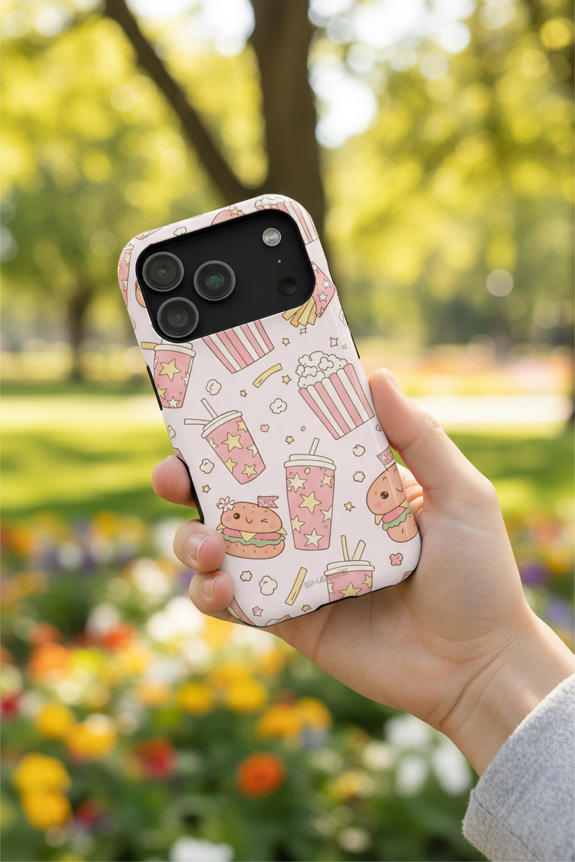 Taking selfie - back view