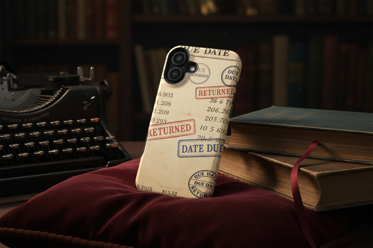 Velvet Cushion with Typewriter