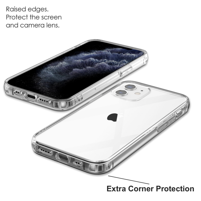 Crystal Clear Case for iPhone 12 & iPhone 12 Pro with Cushion Design