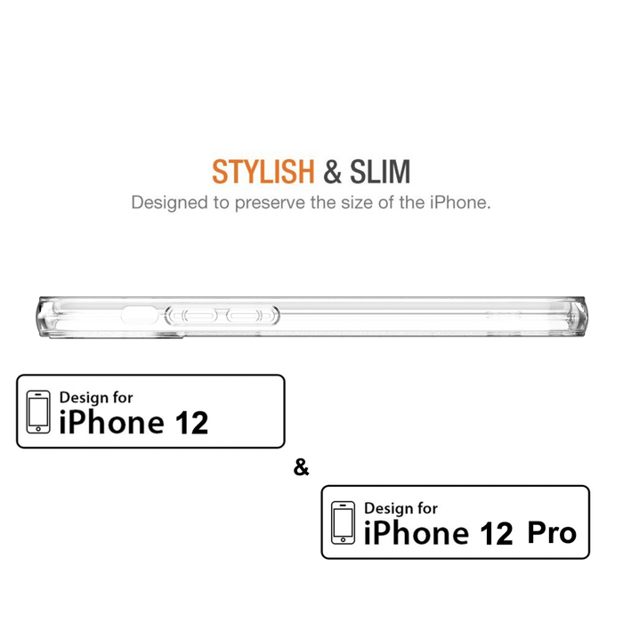 Estuche transparente suave para iPhone 12 y iPhone 12 Pro