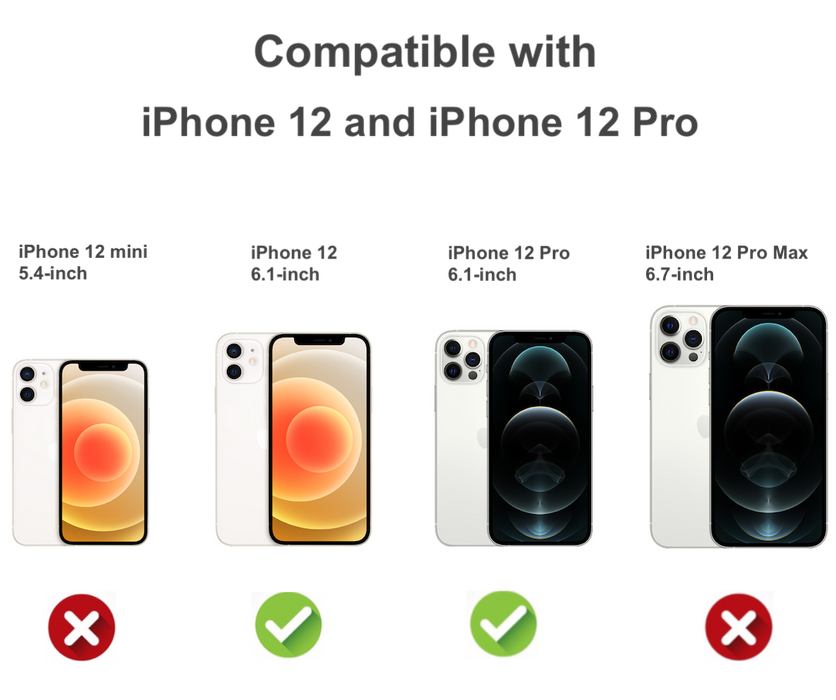 Estuche transparente a prueba de golpes para iPhone 12 y iPhone 12 Pro