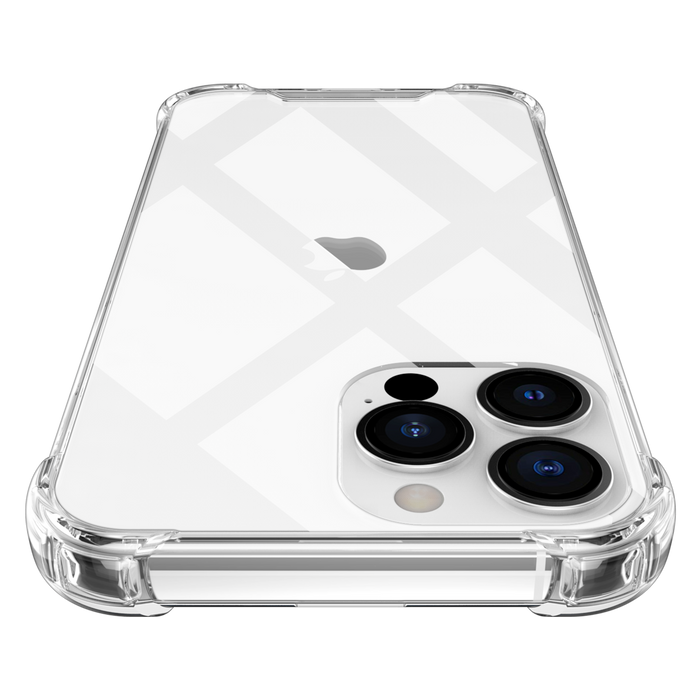 Estuche transparente híbrido a prueba de golpes para iPhone 13 Pro Max con cojín de esquina adicional