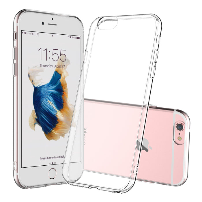 Clear Case for iPhone 6s Plus and 6 Plus Slim Thin TPU Silicone Soft Cover Rubber