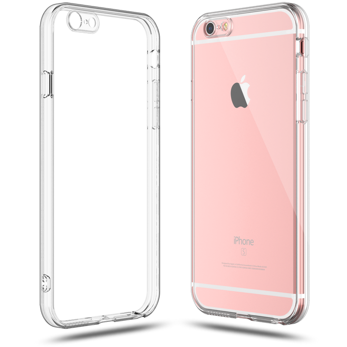 Shamo's Transparent Shock Absorption TPU Rubber Gel Case (Pink) Compatible with iPhone 7 and iPhone 8