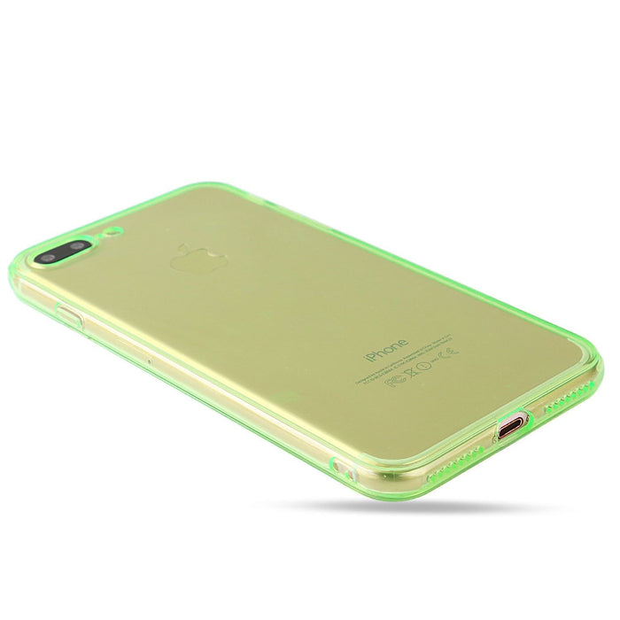 iPhone 7 Plus and iPhone 8 Plus Case Thin Rubber Transparent Soft Silicone Shockproof Green 