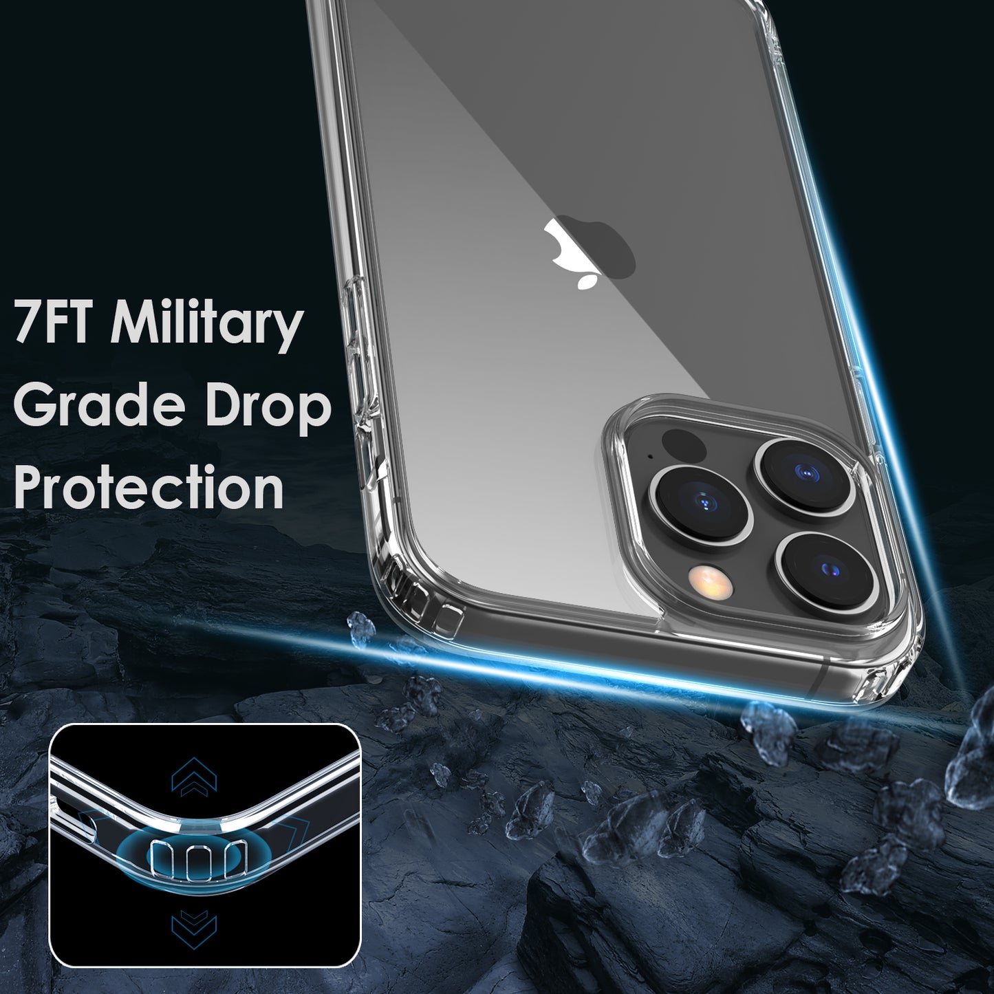 Hybrid Case for iPhone 14 Pro Max | Clear [ Anti Yellowing ]