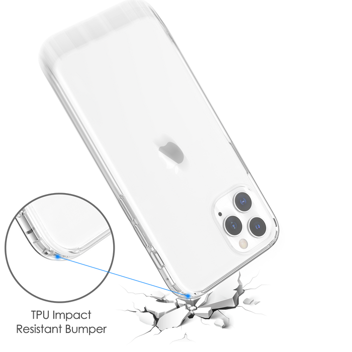 Estuche transparente para iPhone 12 Pro Max con diseño de cojín