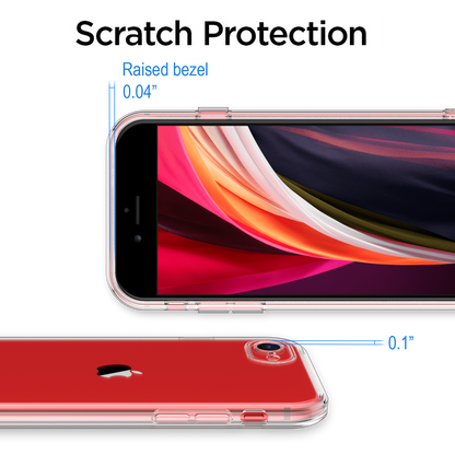 Clear Case for iPhone SE 2022 (3rd generation) iPhone SE 2020 (2nd Generation), iPhone 8 and iPhone 7 Transparent TPU Shock Absorption