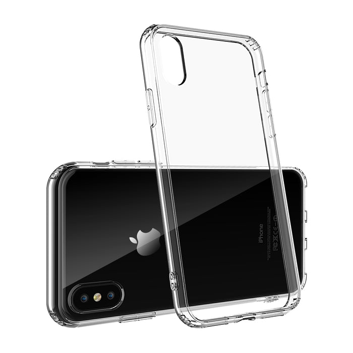 For iPhone XS and X Clear Case TPU Rubber Silicone Transparent Shock-Proof