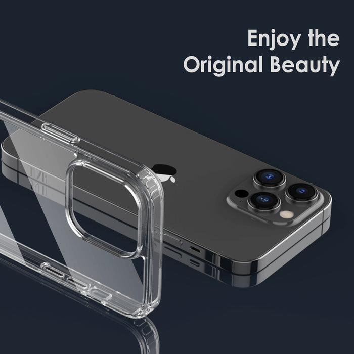 Estuche Shamo para modelos de iPhone 14, estuches transparentes a prueba de golpes con protectores de silicona TPU, cubierta antiarañazos, HD transparente [antiamarilleo]