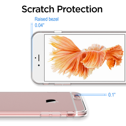 Crystal Clear Case for iPhone 6s and 6 Slim Thin TPU Silicone Soft Cover Rubber