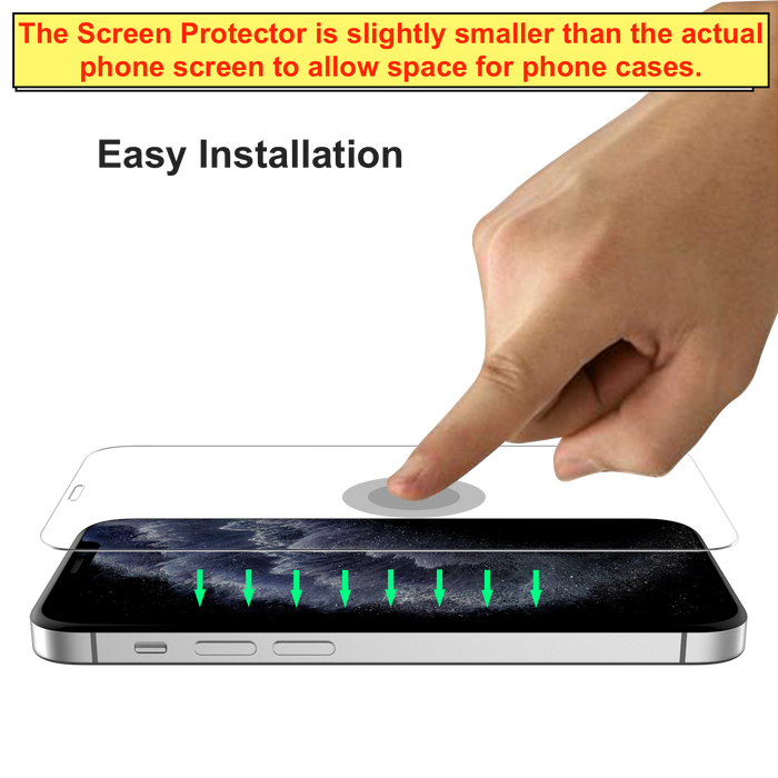 Protector de Pantalla de Cristal Templado - 9H para iPhone 12/12 Pro - Claro