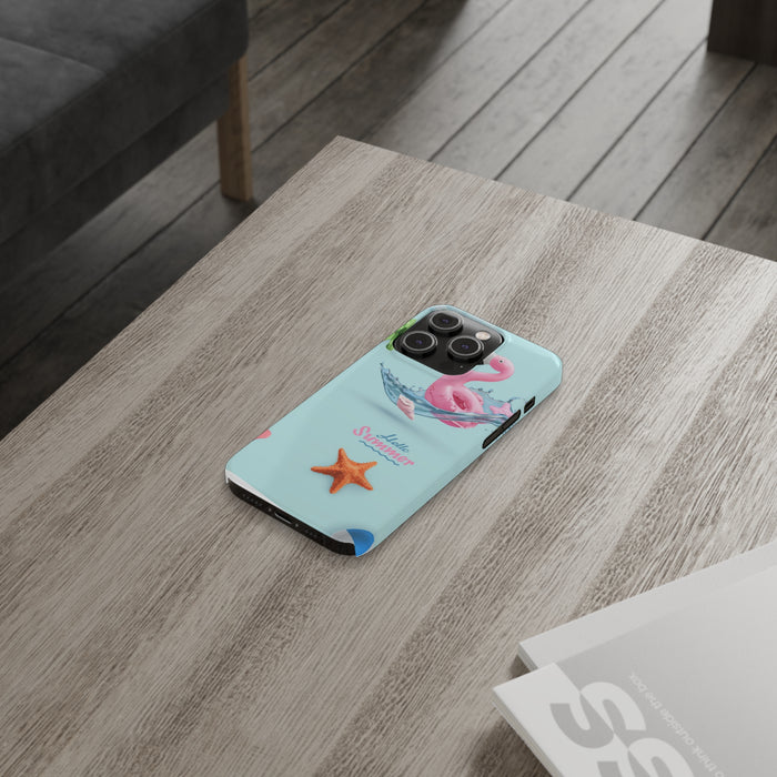 Slim Phone Cases with Hello Summer design