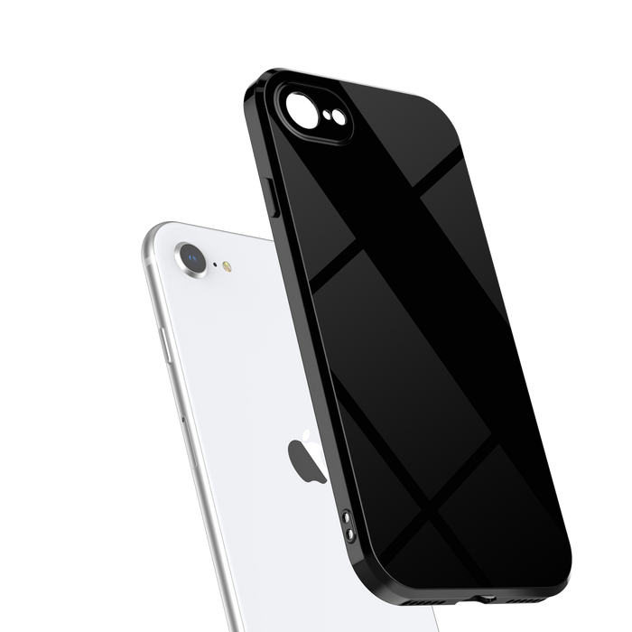 Funda negra para iPhone SE 2022 (3.ª generación), iPhone SE (2.ª generación), iPhone 8 y iPhone 7 TPU Absorción de golpes 