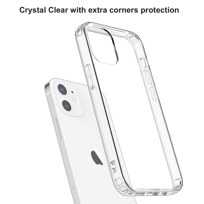 Crystal Clear Case for iPhone 12 Mini with Cushion Design — Shamo's