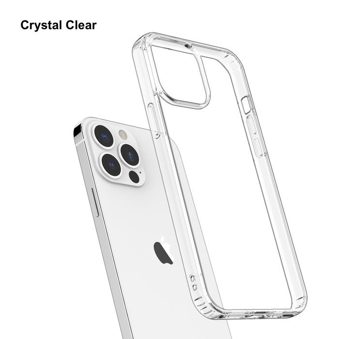 Hybrid Clear Case for iPhone 13 Pro with soft TPU Bumpers