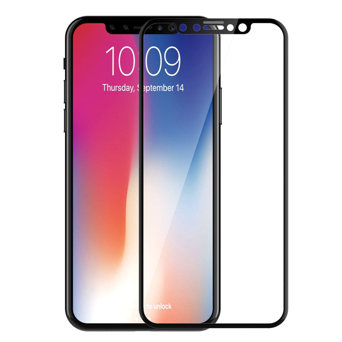 For iPhone XS and iPhone X Screen Protector Tempered Glass Full Cover (3 Pack) 