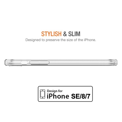 Clear Case for iPhone SE 2022 (3rd generation) iPhone SE 2020 (2nd Generation), iPhone 8 and iPhone 7 Transparent TPU Shock Absorption