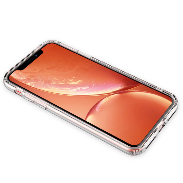 For iPhone XR Clear Transparent Case Shock Absorption TPU Bumpers and Hard Back (Clear) (2018 Model)